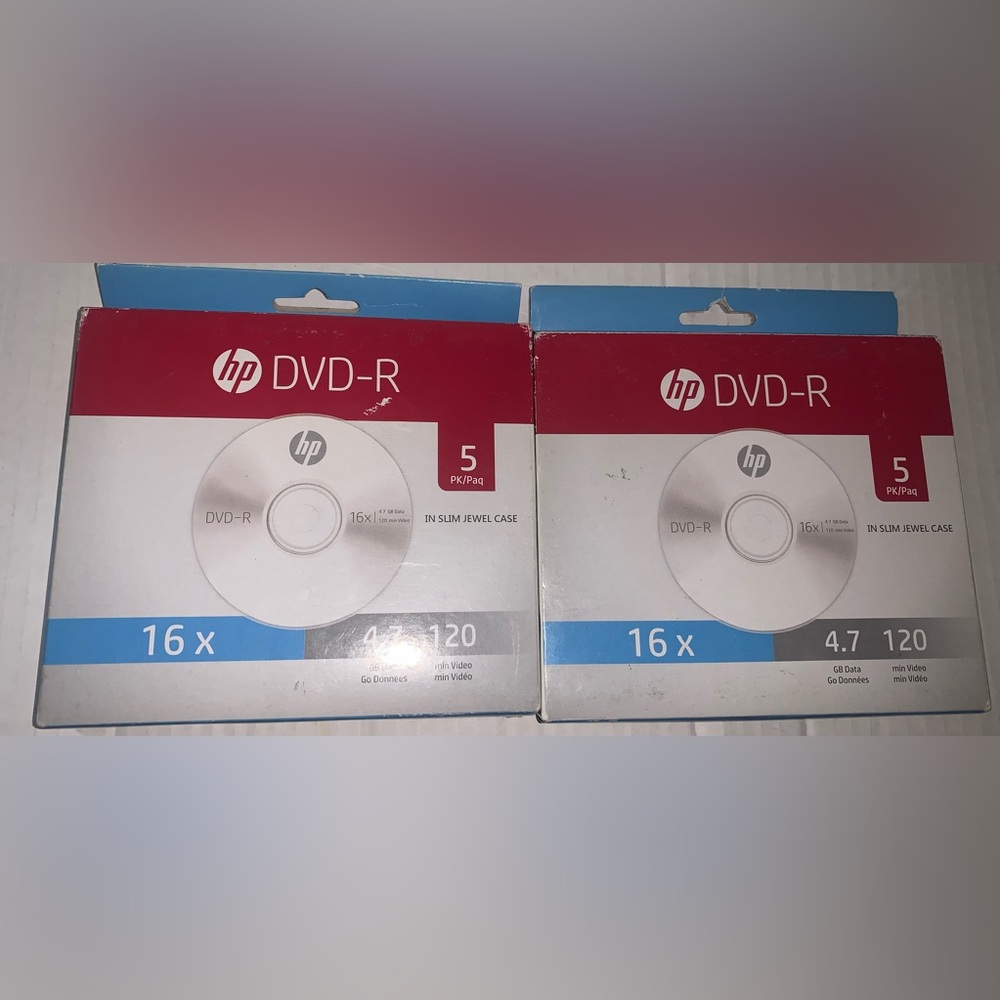HP DVD-R 16x 4.7GB 5 Pack Red and Blue